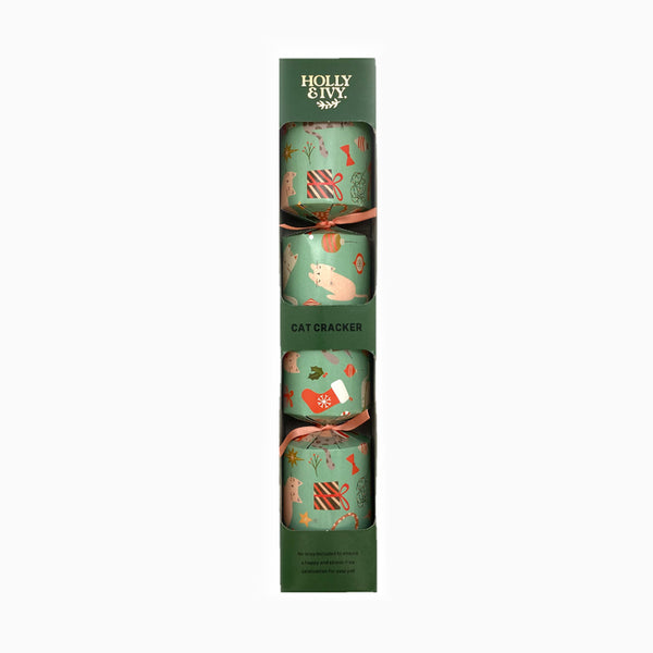 Christmas Crackers-HI25-CHAR-5 - 1 Pets Cats Christmas Crackers-Holly & Ivy
