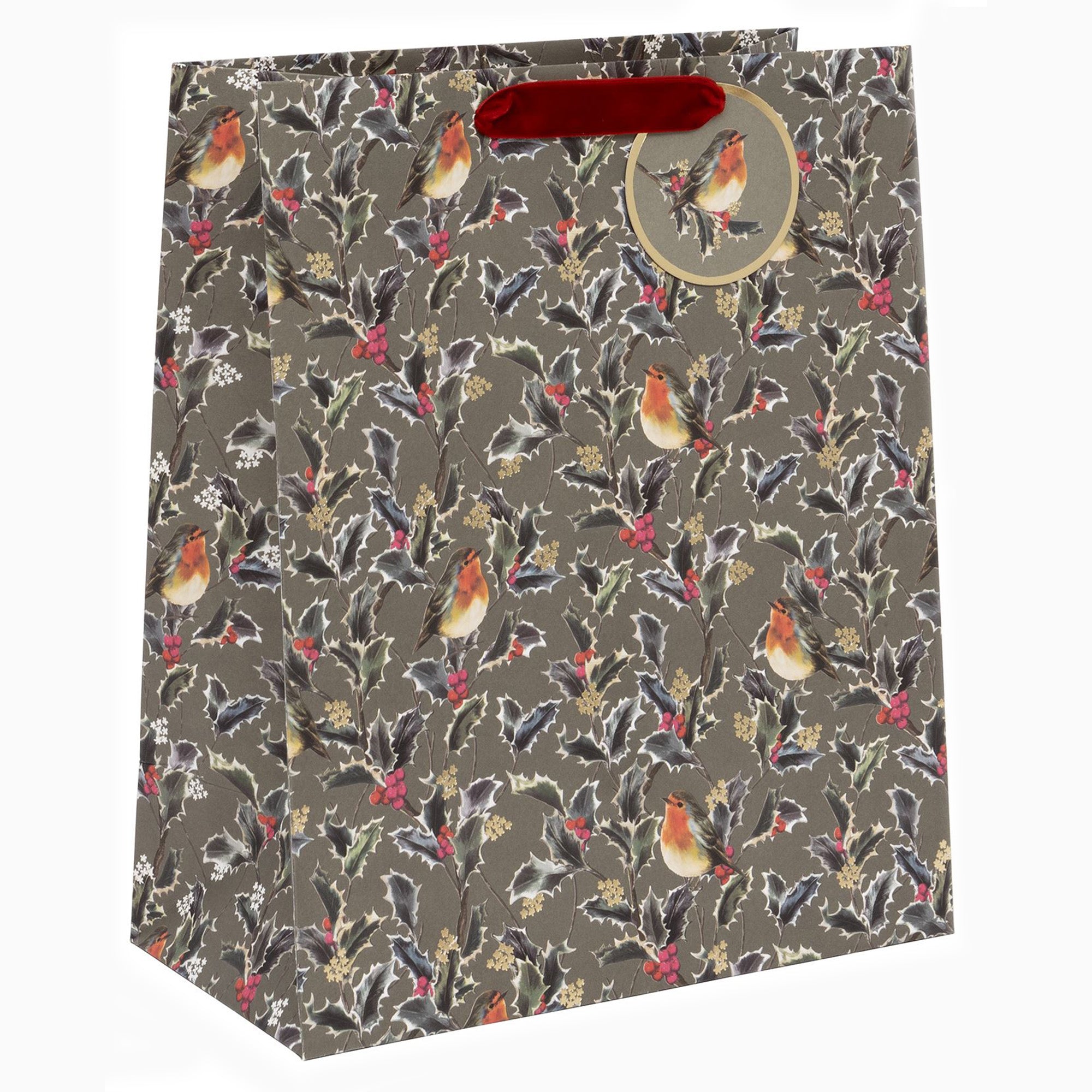 Christmas Gift Bag-GL72533 - Holly Harmony Large Christmas Gift Bag-Glick