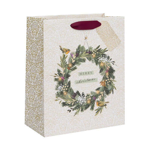 Christmas Gift Bag - GLDX01 - Festive Wreath Large Gift Bag - Fairytale Forest Large Gift Bag - Whistlefish