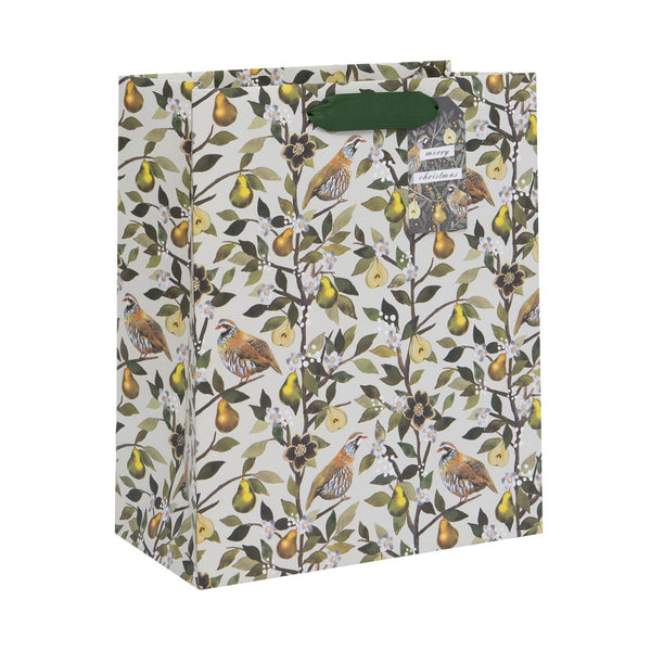 Christmas Gift Bag - GLDX02 - Partridge In A Pear Tree Large Gift Bag - Partridge in a Pear Tree Large Gift Bag - Whistlefish