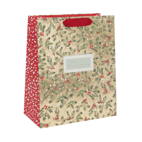 Christmas Gift Bag - GLSX32 - Golden Sprigs Large Gift Bag - Golden Sprigs Large Gift Bag - Whistlefish