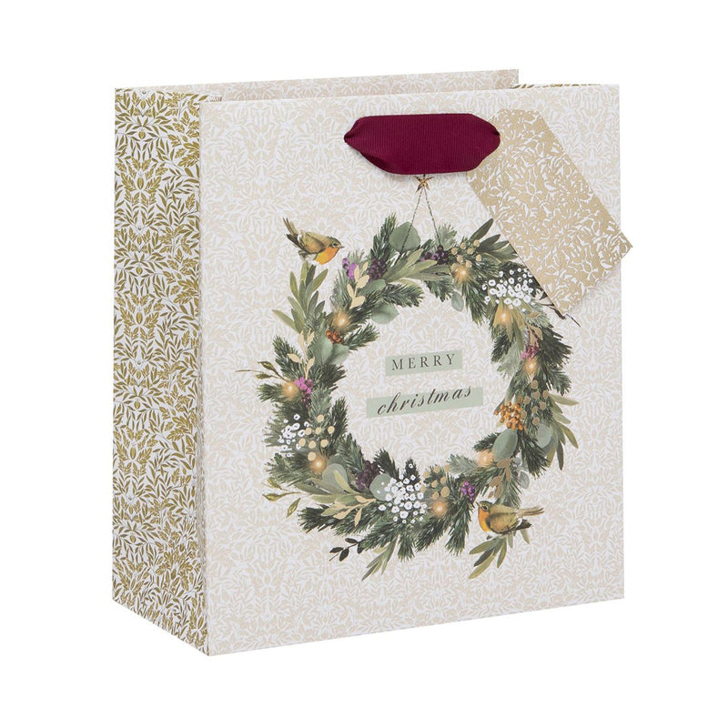 Christmas Gift Bag - GMDX01 - Festive Wreath Medium Gift Bag - Fairytale Forest Medium Gift Bag - Whistlefish