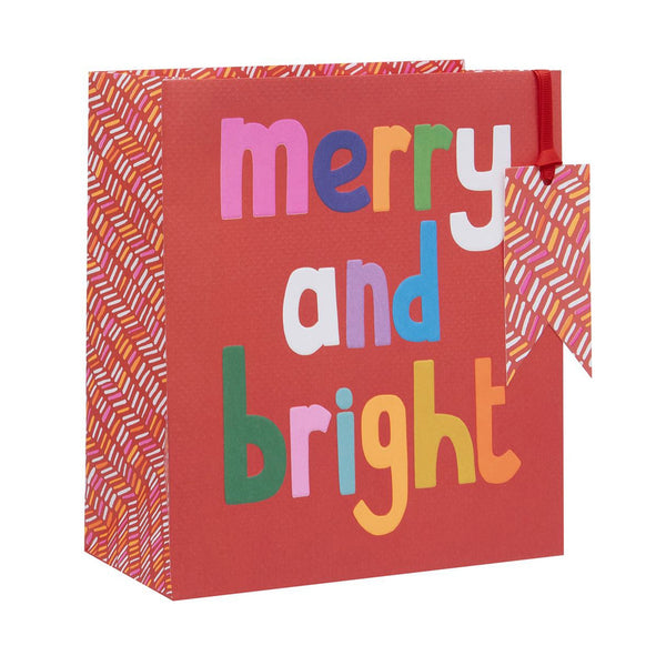 Christmas Gift Bag - GMPX52 - Merry & Bright Medium Gift Bag - Merry & Bright Medium Gift Bag - Whistlefish