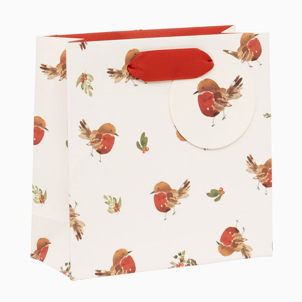 Christmas Gift Bag-GS4259 - Winter Robin Small Christmas Gift Bag-Glick