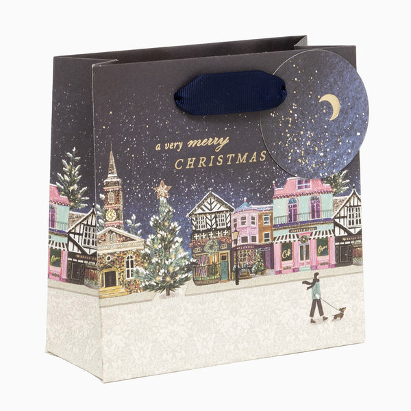 Christmas Gift Bag-GS72532 - Nostalgia Lane Small Christmas Gift Bag-Glick