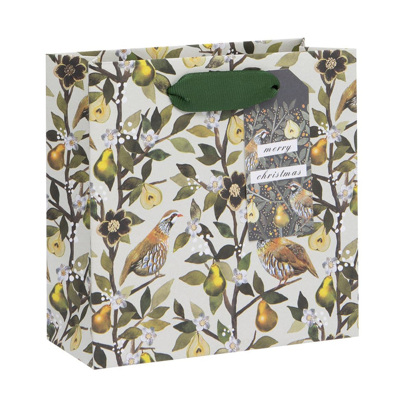 Christmas Gift Bag - GSDX02 - Partridge in a Pear Tree Small Gift Bag - Partridge in a Pear Tree Small Gift Bag - Whistlefish