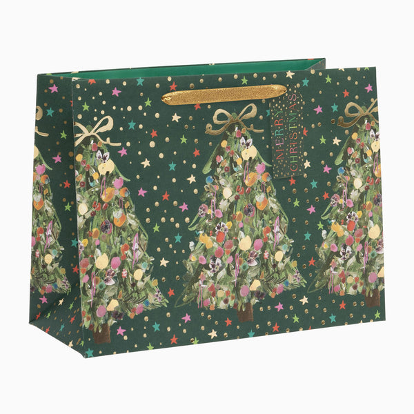 Christmas Gift Bag-GY4255 - Evergreen Medium Christmas Gift Bag-Glick