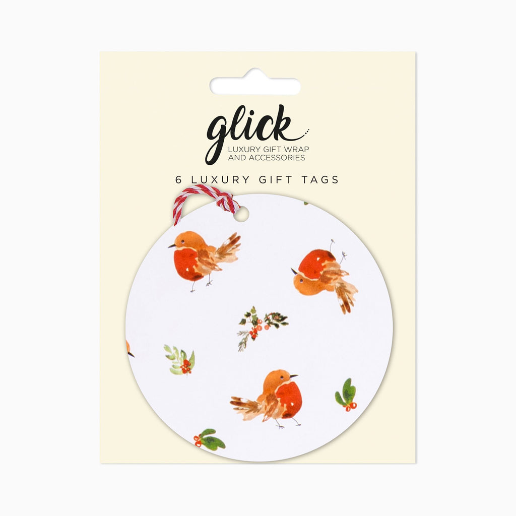 Christmas Gift Tag-MT4259 - Winter Robin Christmas Gift Tag (6 Pack)-Glick
