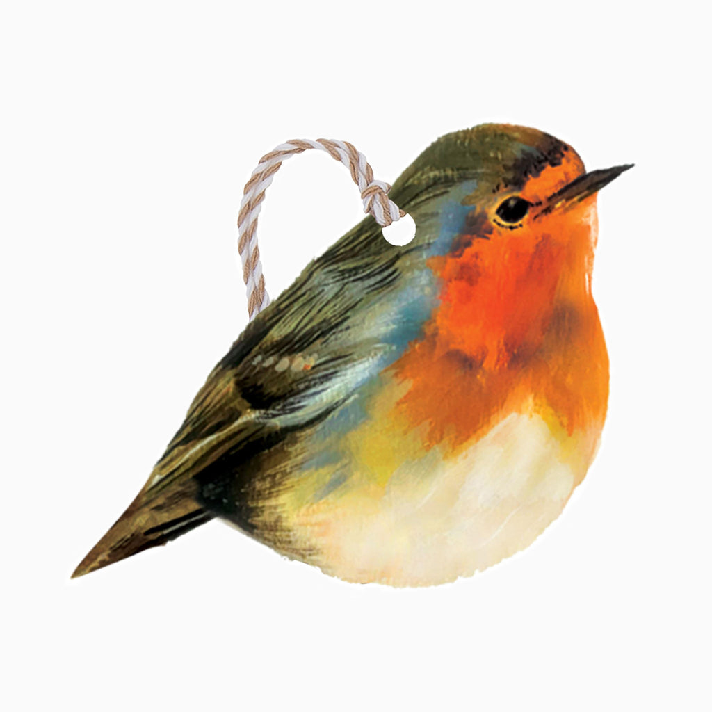 Christmas Gift Tag-MT72533A - Holly Robin Christmas Gift Tag (6 Pack)-Glick