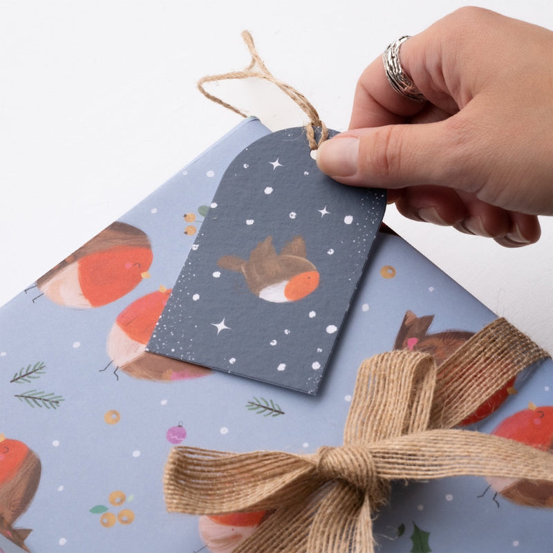 Christmas Gift Tag - ZWT04 - Robin Christmas Gift Tag (6 Pack) - Robin Christmas Gift Tag (6 Pack) - Whistlefish