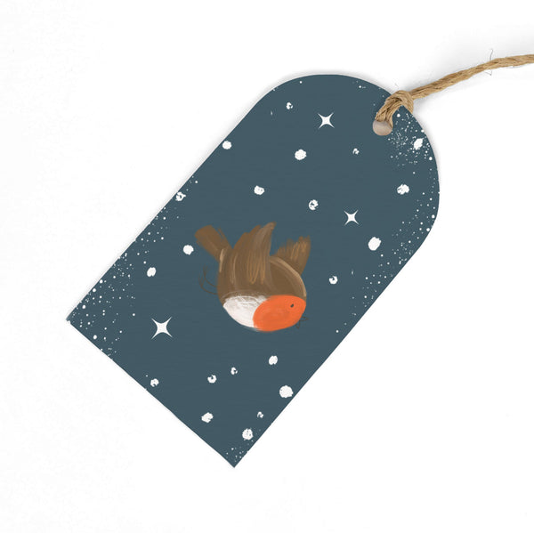 Christmas Gift Tag - ZWT04 - Robin Christmas Gift Tag (6 Pack) - Robin Christmas Gift Tag (6 Pack) - Whistlefish