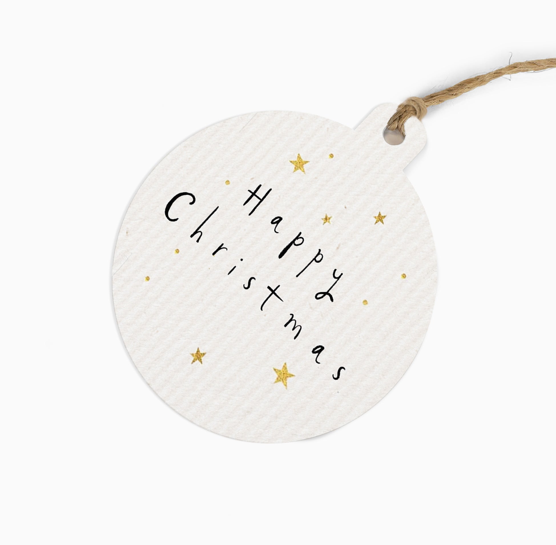 Christmas Gift Tag-ZWT13 - Starry Happy Christmas Gift Tag (6 Pack)-Whistlefish