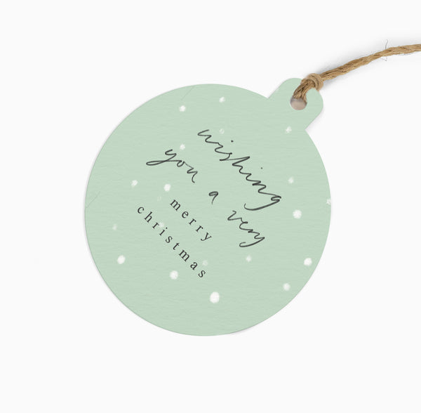 Christmas Gift Tag-ZWT16 - Snowy Wishes Christmas Gift Tag (6 Pack)-Whistlefish