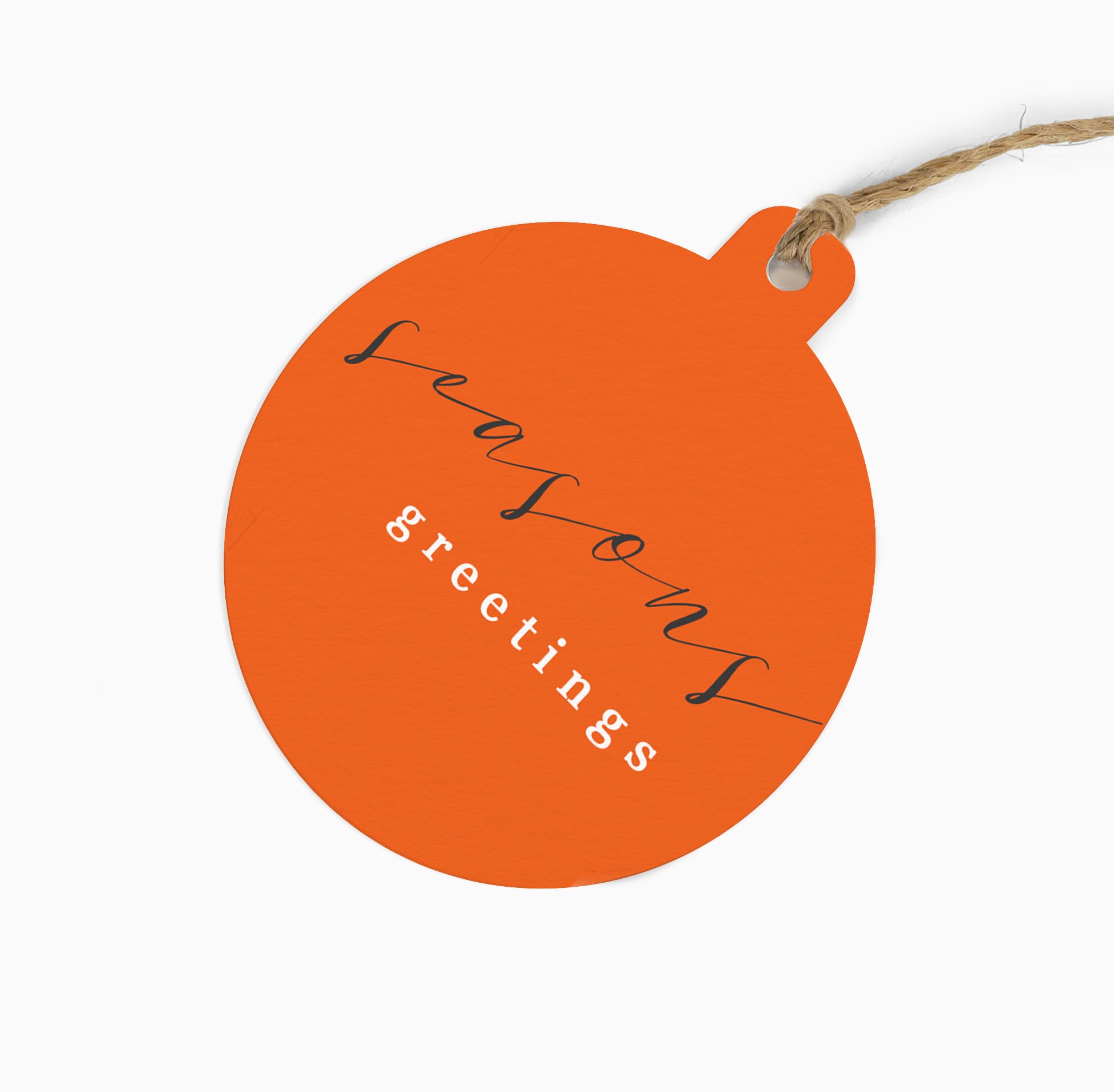 Christmas Gift Tag-ZWT17 - Orange Bauble Christmas Gift Tag (6 Pack)-Whistlefish