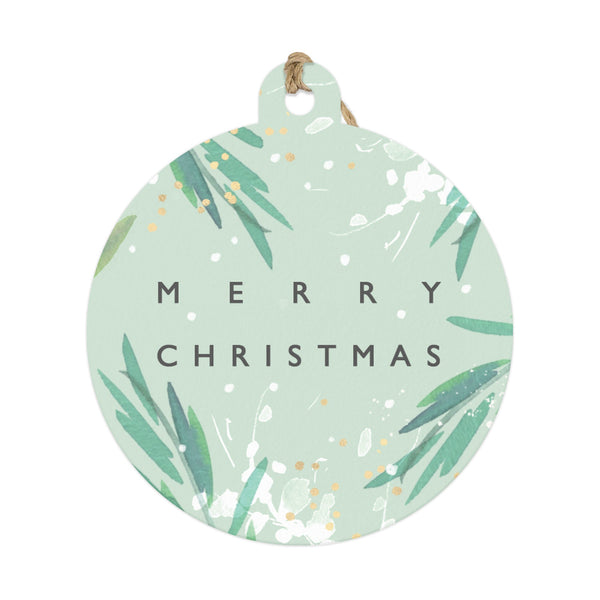 Christmas Gift Tag - ZWT18 - Snowy Foliage Christmas Gift Tag (6 Pack) - Snowy Foliage Christmas Gift Tag (6 Pack) - Whistlefish