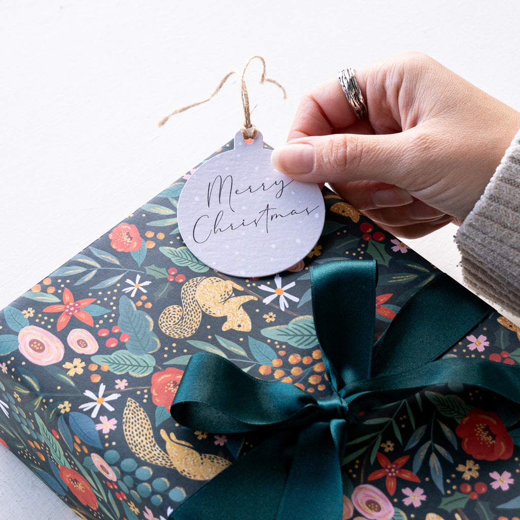 Christmas Gift Tag - ZWT19 - Snowy Merry Christmas Gift Tag (6 Pack) - Snowy Merry Christmas Gift Tag (6 Pack) - Whistlefish