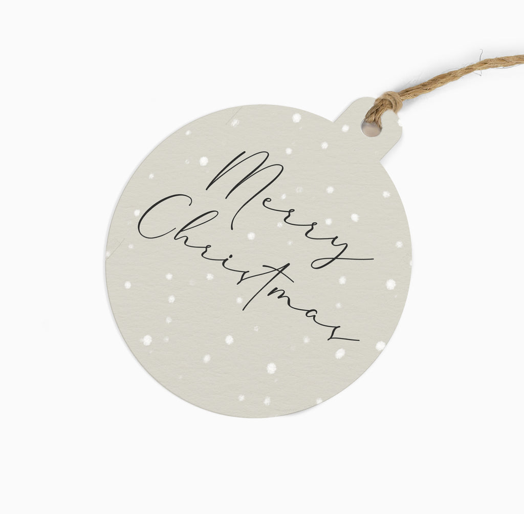 Christmas Gift Tag-ZWT19 - Snowy Merry Christmas Gift Tag (6 Pack)-Whistlefish