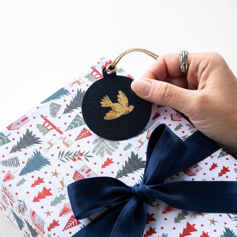 Christmas Gift Tag - ZWT23 - Golden Dove Christmas Gift Tag (6 Pack) - Golden Dove Christmas Gift Tag (6 Pack) - Whistlefish