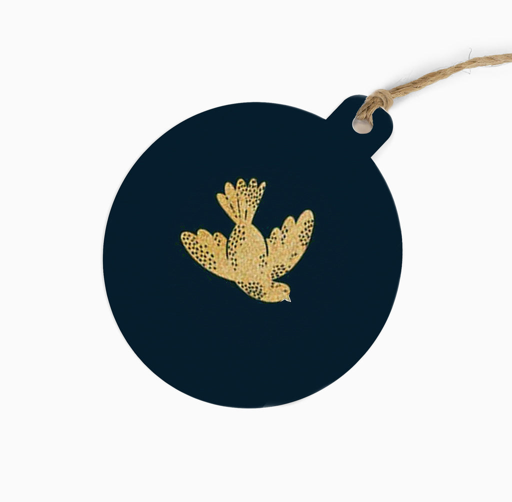 Christmas Gift Tag-ZWT23 - Golden Dove Christmas Gift Tag (6 Pack)-Whistlefish