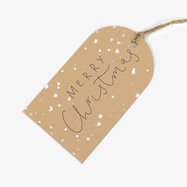 Christmas Gift Tag-ZWT26 - Merry Christmas Kraft Gift Tags (6 Pack)-Whistlefish