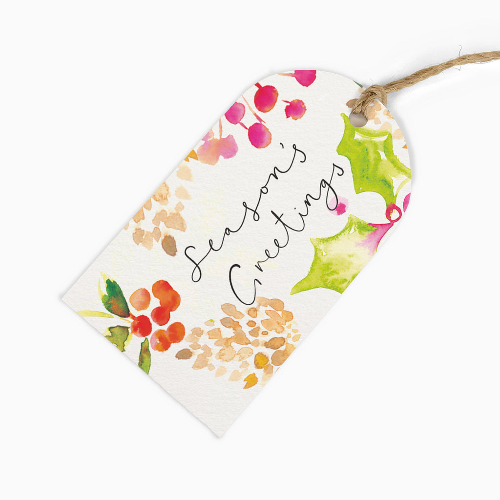 Christmas Gift Tag-ZWT30 - Seasons Greetings Gift Tags (6 Pack)-Whistlefish