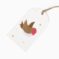 Christmas Gift Tag-ZWT33 - Robin Christmas Gift Tags (Pack of 6)-Whistlefish