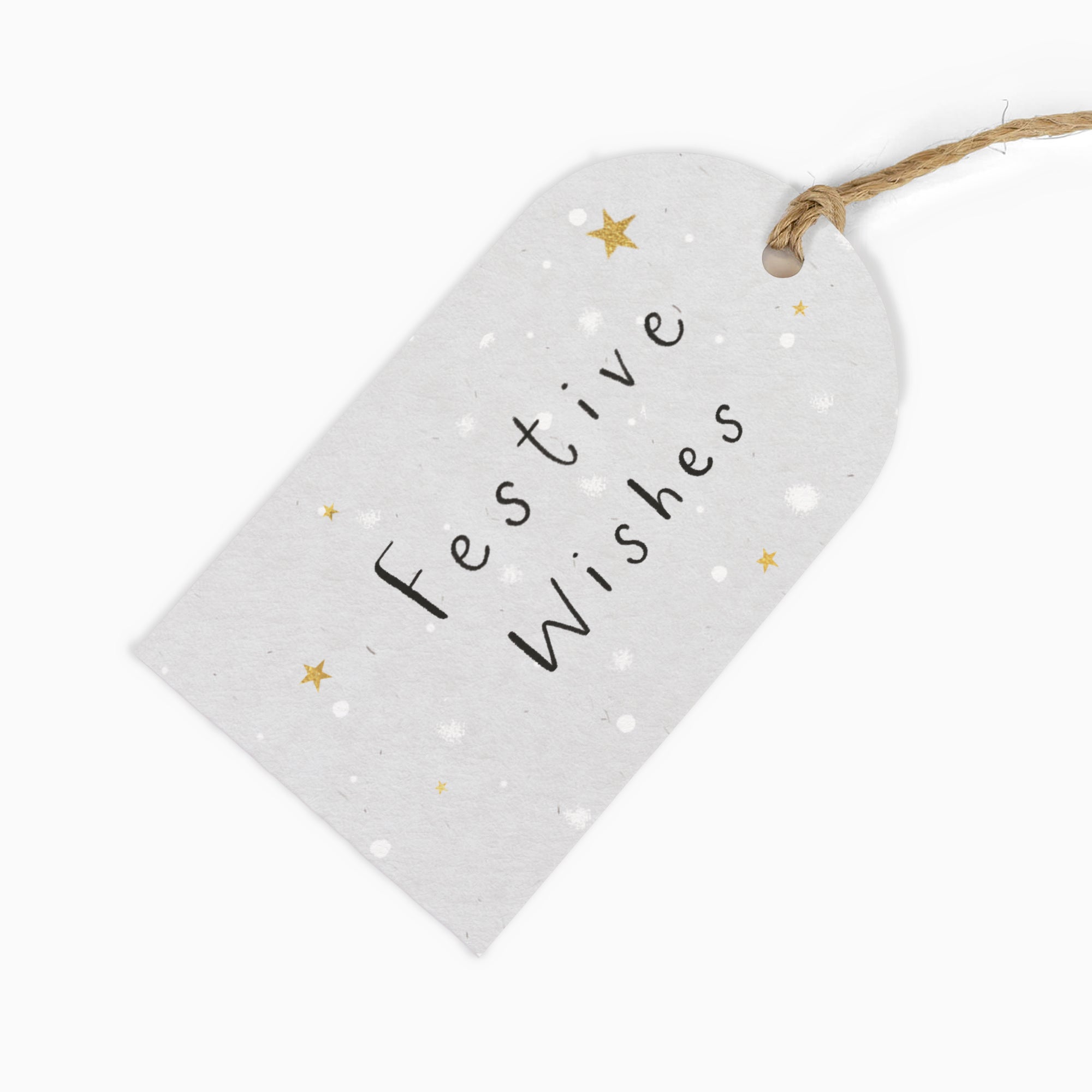 Christmas Gift Tag-ZWT34 - Festive Wishes Christmas Gift Tag (6 Pack)-Whistlefish