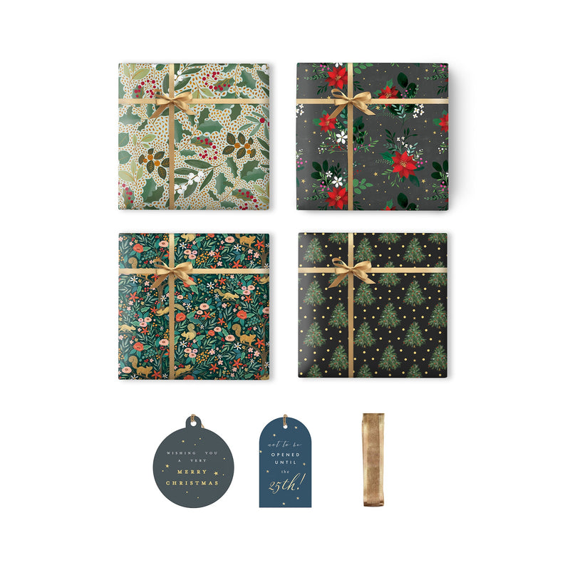 Christmas Wrap Bundle - ZWPB08 - Festive Foliage Wrap Bundle - Festive Foliage Wrap Bundle - Whistlefish