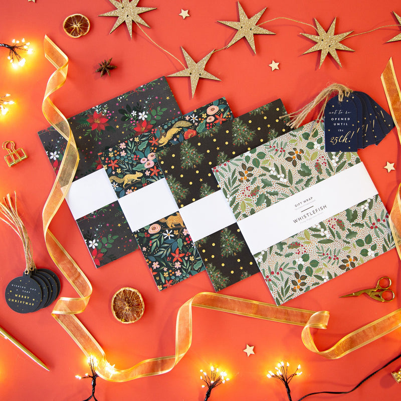 Christmas Wrap Bundle - ZWPB08 - Festive Foliage Wrap Bundle - Festive Foliage Wrap Bundle - Whistlefish