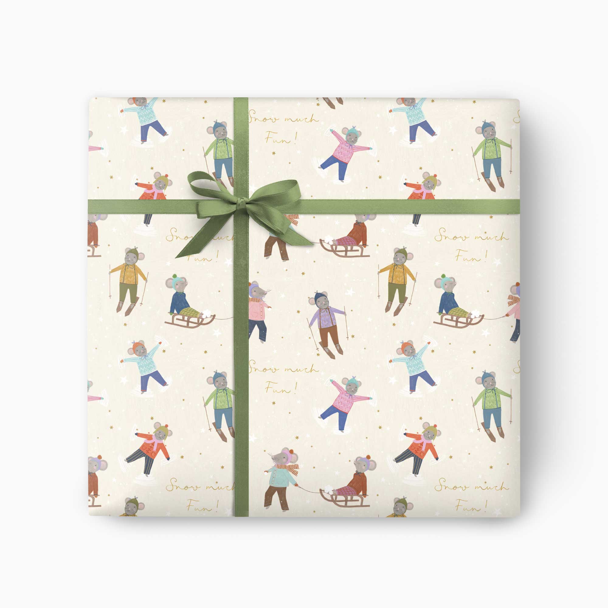 Christmas Wrapping Paper-CWP014 - Mini Mice Christmas Wrapping Paper-Whistlefish