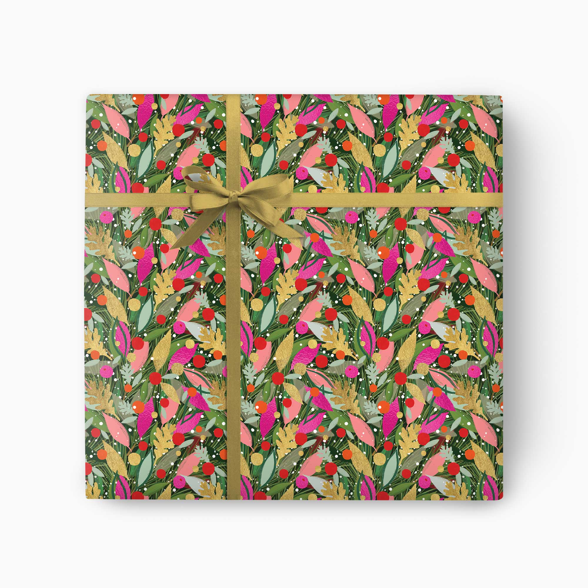 Christmas Wrapping Paper-CWP045 - Funky Foliage Christmas Wrapping Paper-Whistlefish