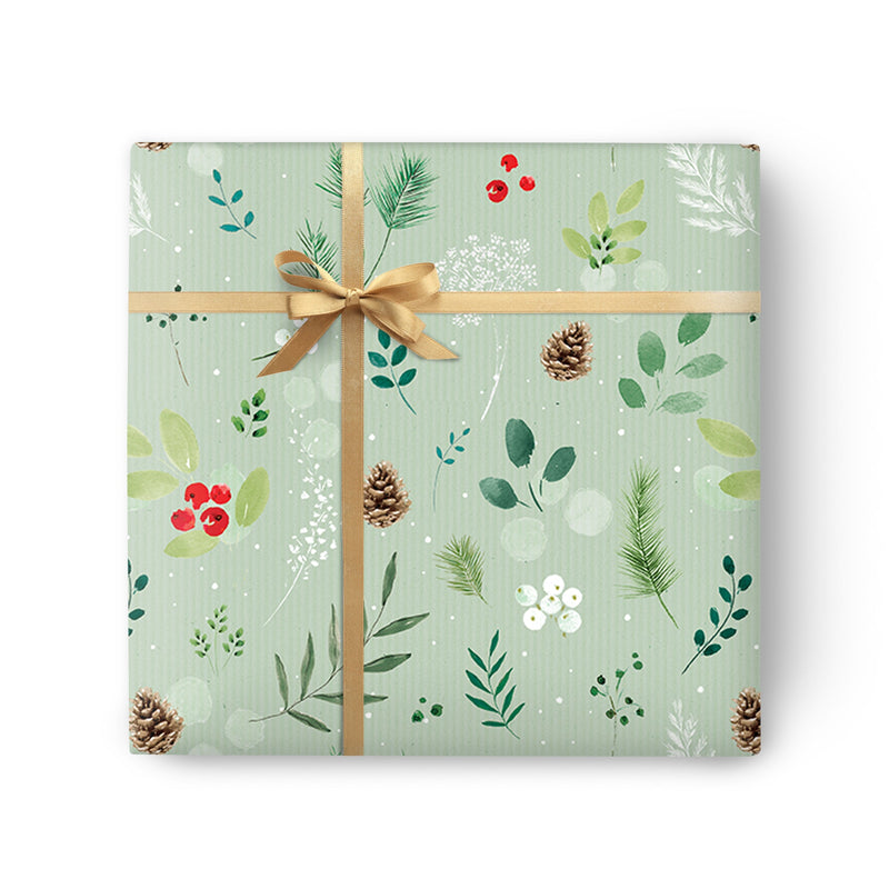 Christmas Wrapping Paper - ZWP04 - Foliage Sprigs Christmas Wrapping Paper - Foliage Sprigs Christmas Wrapping Paper - Whistlefish