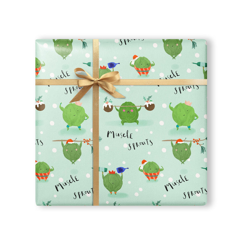 Christmas Wrapping Paper - ZWP14 - Muscle Sprouts Christmas Wrapping Paper - Muscle Sprouts Christmas Wrapping Paper - Whistlefish