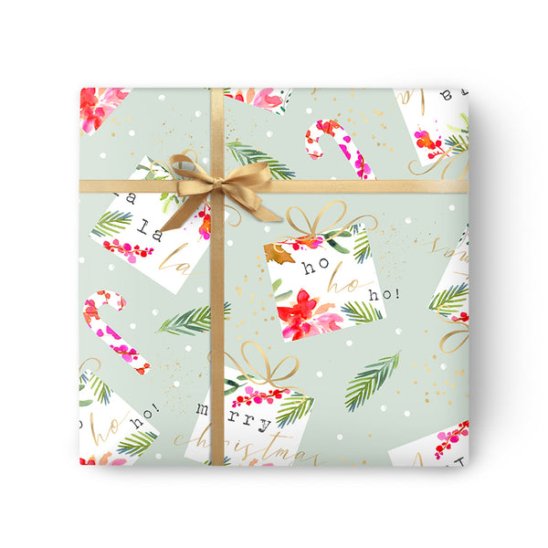 Christmas Wrapping Paper - ZWP15 - Floral Presents Christmas Wrapping Paper - Floral Presents Christmas Wrapping Paper - Whistlefish