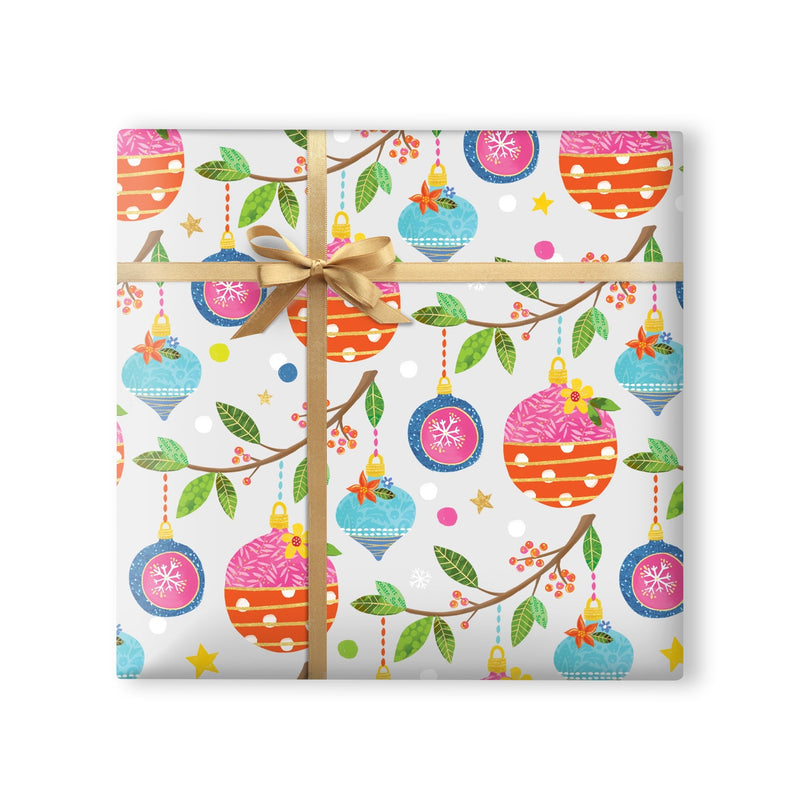 Christmas Wrapping Paper - ZWP17 - Vibrant Baubles Christmas Wrapping Paper - Vibrant Baubles Christmas Wrappin Paper - Whistlefish