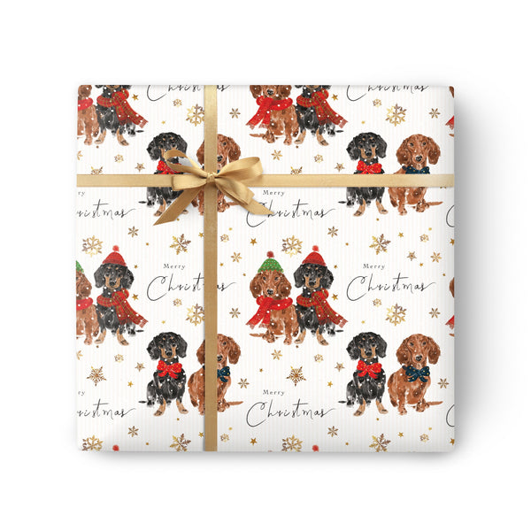 Christmas Wrapping Paper - ZWP20 - Dashing Daschunds Christmas Wrapping Paper - Dashing Daschunds Christmas Wrapping Paper - Whistlefish