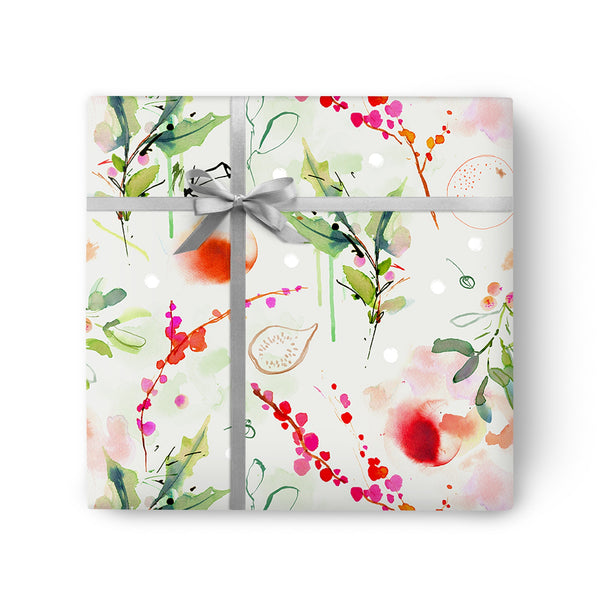 Christmas Wrapping Paper - ZWP21 - Colourful Floral Christmas Wrapping Paper - Colourful Floral Christmas Wrapping Paper - Whistlefish