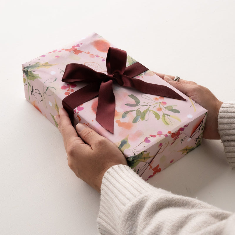 Christmas Wrapping Paper - ZWP33 - Floral Berry Christmas Wrapping Paper - Floral Berry Christmas Wrapping Paper - Whistlefish