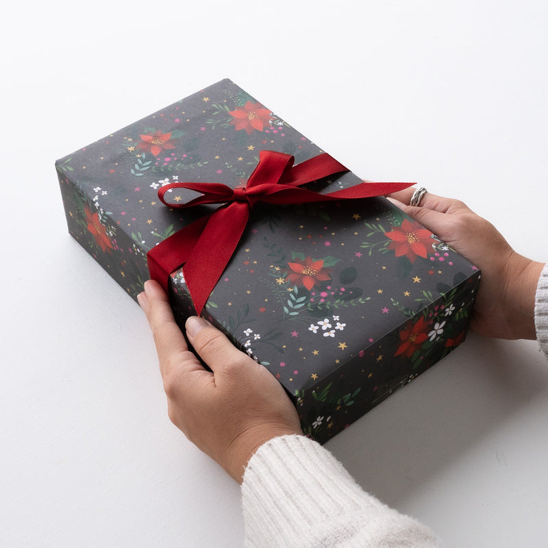 Christmas Wrapping Paper - ZWP34 - Poinsettia Christmas Wrapping Paper - Poinsettia Christmas Wrapping Paper - Whistlefish