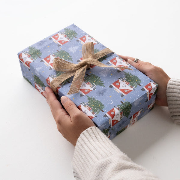 Christmas Wrapping Paper - ZWP35 - Campervan & Dog Christmas Wrapping Paper - Campervan & Dog Christmas Wrapping Paper - Whistlefish