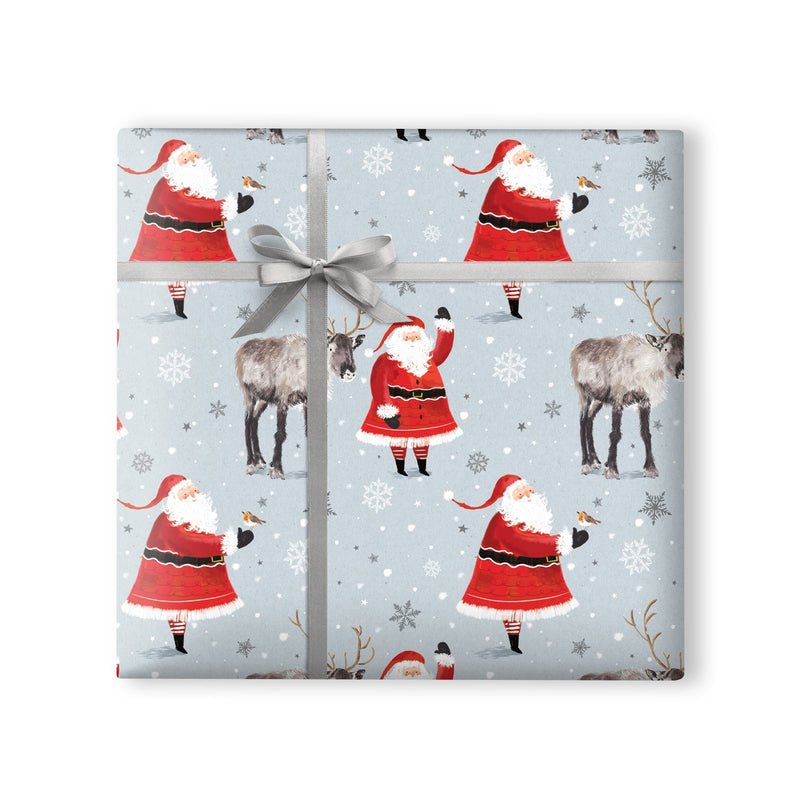 Christmas Wrapping Paper - ZWP41 - Santa & Reindeers Christmas Wrapping Paper - Santa & Reindeers Christmas Wrapping Paper - Whistlefish