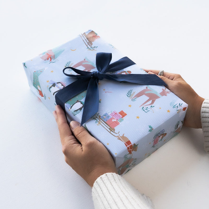 Christmas Wrapping Paper - ZWP49 - Playful Animals Christmas Wrapping Paper - Playful Animals Christmas Wrapping Paper - Whistlefish