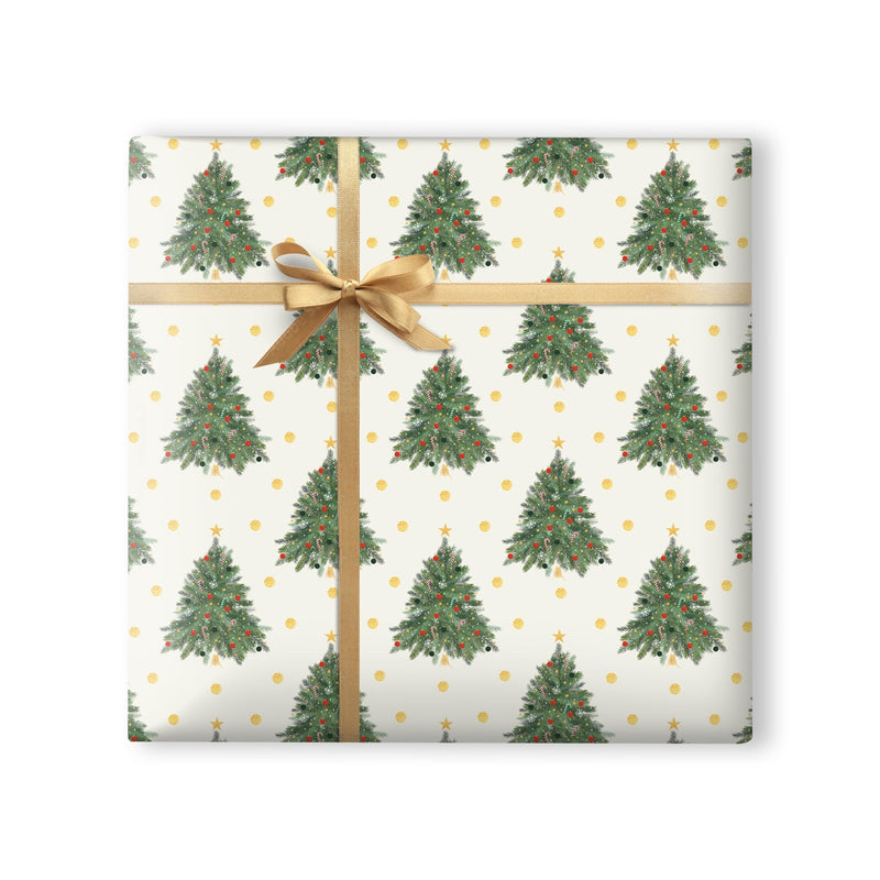 Christmas Wrapping Paper - ZWP51 - Classic Christmas Tree Wrapping Paper - Classic Christmas Tree Wrapping Paper - Whistlefish