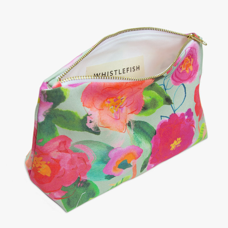 Cosmetic Bag-AC01WB - Aqua Camellia Cosmetic Bag-Whistlefish