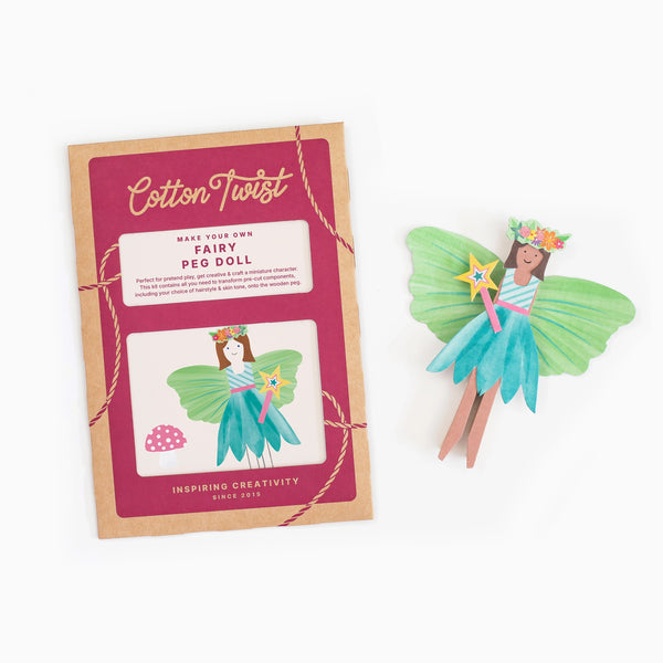 Craft Kit-SQ1728560 - Make Your Own Fairy Peg Doll-Cotton Twist