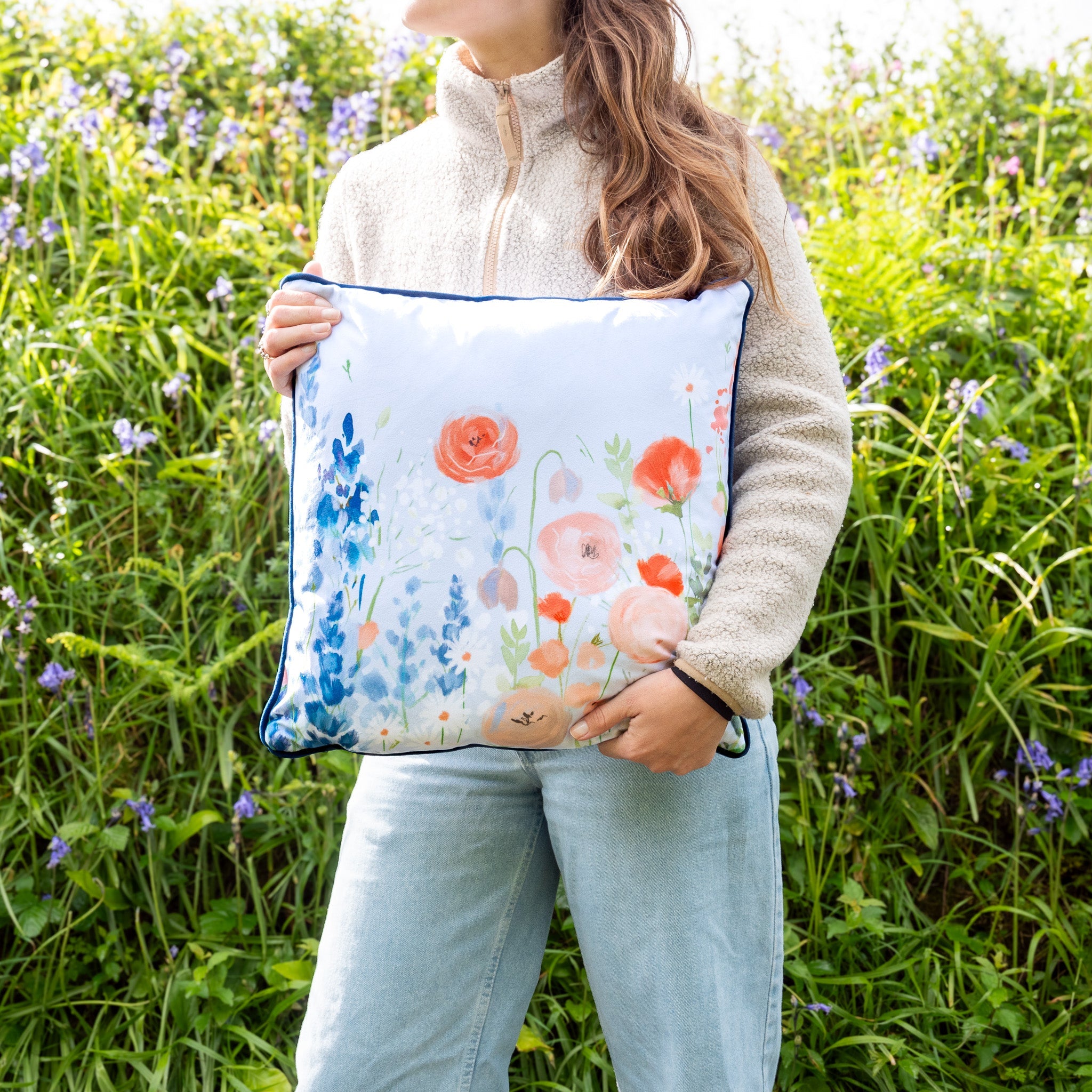 Cushion - BM01CU - Blue Meadows Sky Cushion - Blue Meadows Cushion - Whistlefish