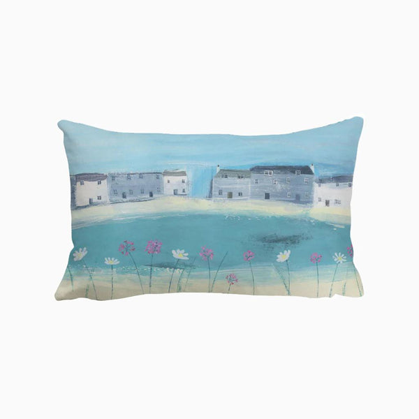 Cushion-WCU12 - Beach Flowers Art Cushion-Hannah Cole