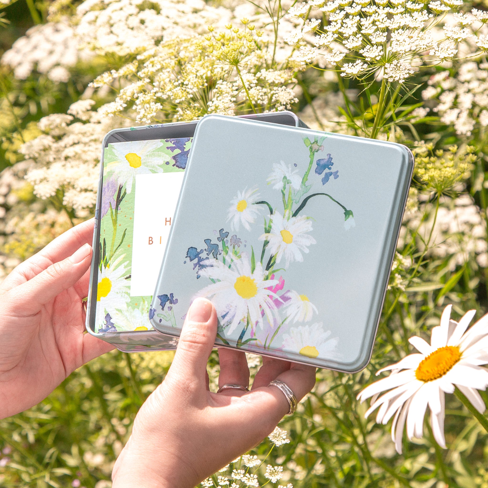 Notelet Tin-DA25NT - Messy Daisy Notelet Tin-Whistlefish