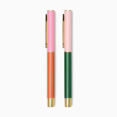 Set of 2 Ink Pens Red, Orange, Green - Whistlefish