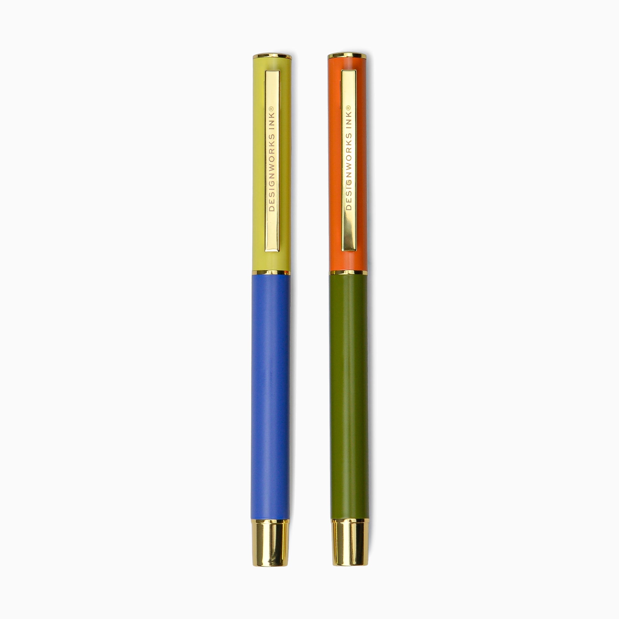 Set of Pens-DCBS-1013EU - Set of 2 Ink Pens Cobalt & Green-Designworks Collective